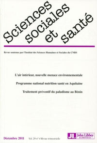 Revue Sciences Sociales et Santé vol 29 -  n°4 Décembre 2011