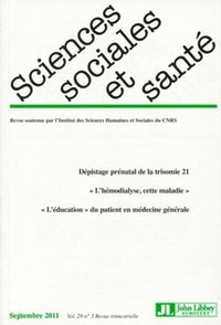 Revue Sciences Sociales et Santé n°3/septembre 2011