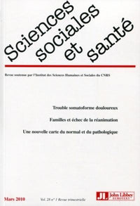 Revue Sciences Sociales et Santé Vol. 28 N°1 - Mars 2010