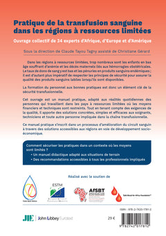 Pratique de la transfusion sanguine dans les régions à ressources limitées