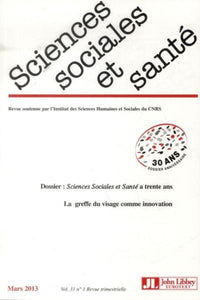 Revue sciences sociales et santé - Vol 31 - N°1 - Mars 2013