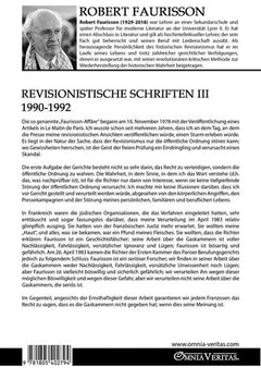 Revisionistische Schriften III 1990-1992