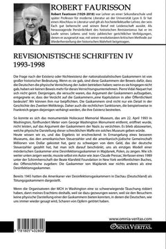 Revisionistische Schriften IV  1993-1998