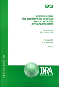 Fonctionnement des peuplements végétaux sous contraintes environnementales