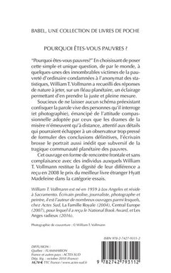 Pourquoi êtes-vous pauvres ?