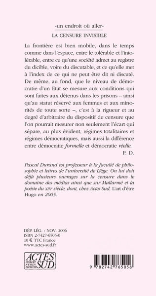La censure invisible