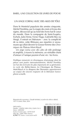 Un ange cornu avec des ailes de tôle