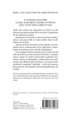 Là-bas, sans bruit, tombe un pétale