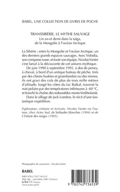transsibérie, le mythe sauvage