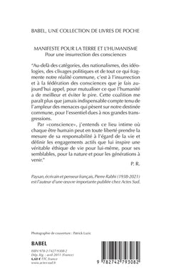 Manifeste pour la terre et l'humanisme