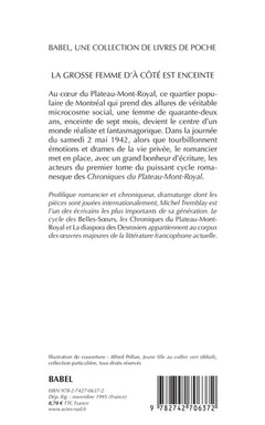 La grosse femme d'à coté est enceinte