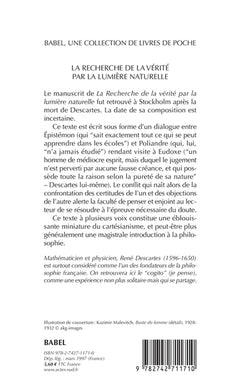 La recherche de la vérité par la lumière naturelle
