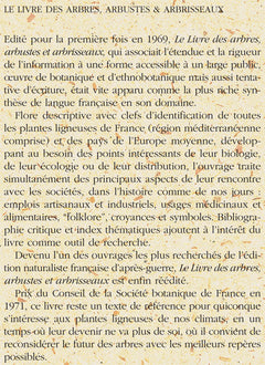 Le livre des arbres, arbustes et arbrisseaux