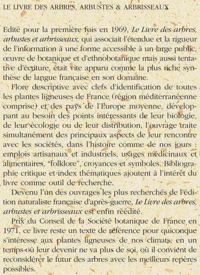 Le livre des arbres, arbustes et arbrisseaux
