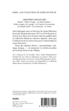 Dernières miniatures