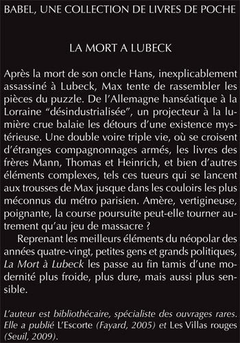 La mort à Lubeck - fermeture et bascule vers