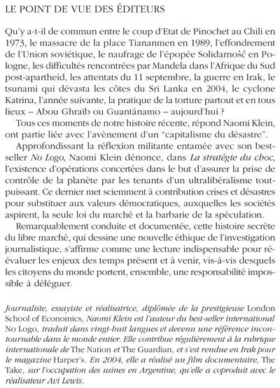 La stratégie du choc