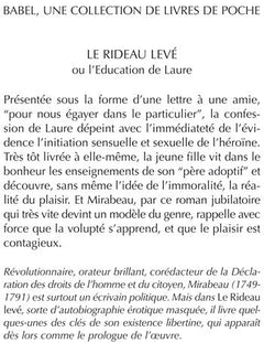 Le rideau levé ou l'éducation de Laure