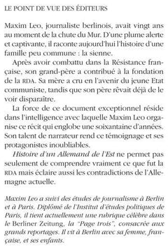 Histoire d'un Allemand de l'Est