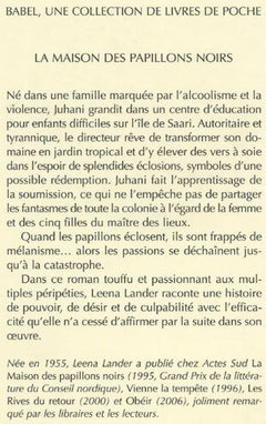 La Maison des papillons noirs