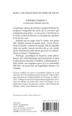 Théâtre complet I