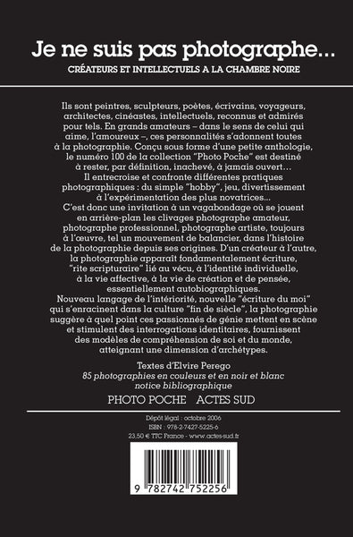 Je ne suis pas photographe