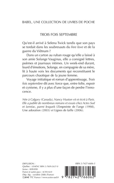 Trois fois septembre