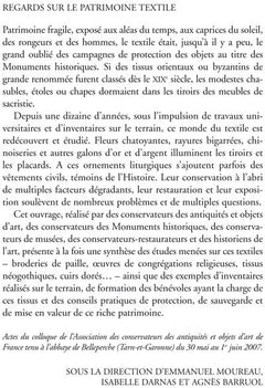 Regards sur le patrimoine textile