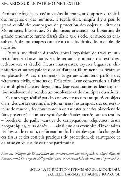 Regards sur le patrimoine textile