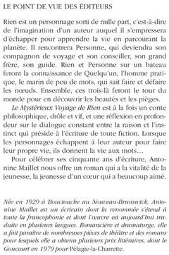Le mystérieux voyage de Rien