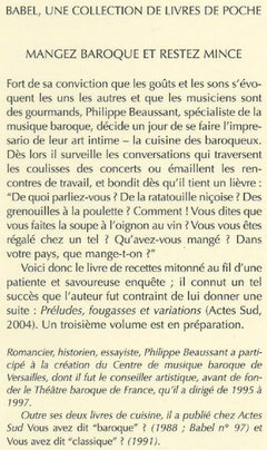Mangez baroque et restez mince
