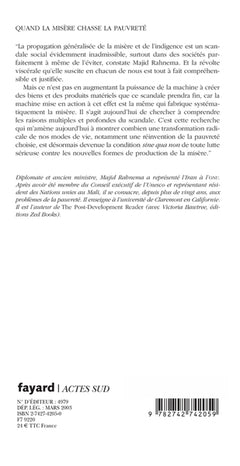 Quand la misère chasse la pauvreté