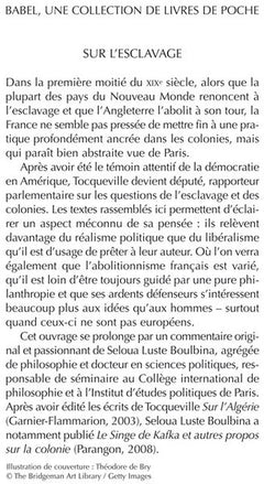 Sur l'esclavage