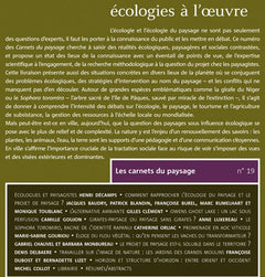 Les Carnets du paysage n° 19 - Écologies à l'oeuvre