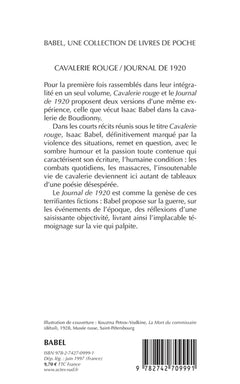 Cavalerie rouge, suivi de Journal de 1920