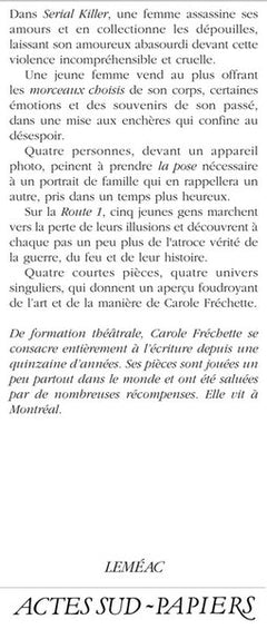 Serial killer et autres textes courts