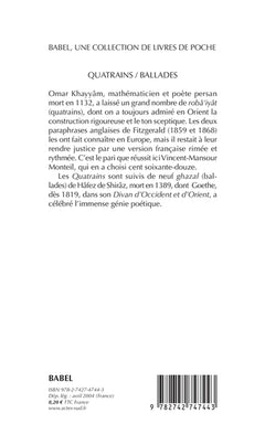quatrains - ballades