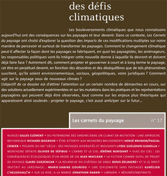 Les Carnets du paysage n° 17 - Des défis climatiques