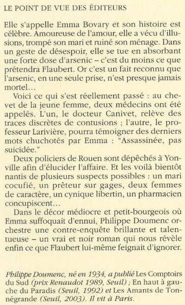 Contre-enquête sur la mort d'Emma Bovary