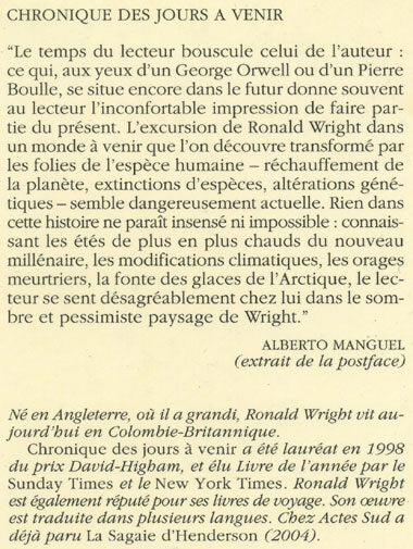 Chronique des jours à venir