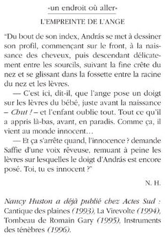 L'empreinte de l'ange