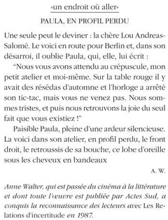 Paula, en profil perdu