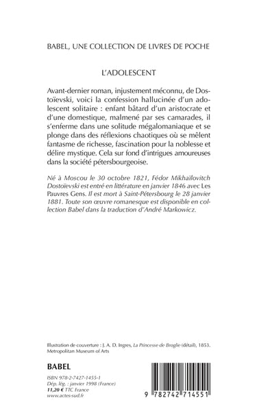 L'adolescent tome 1