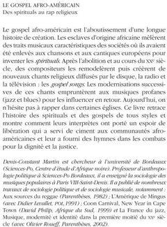 Le gospel afro-américain
