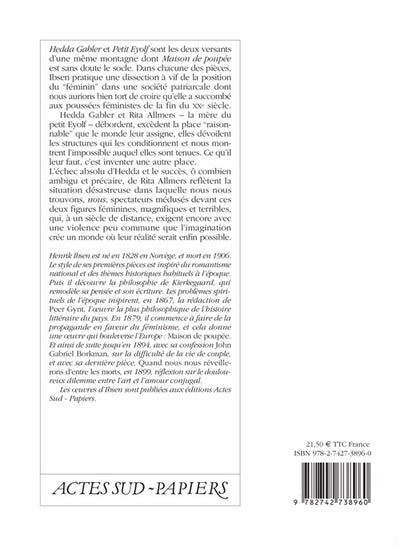 Hedda Gabler suivi de : Petit Eyolf