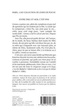 Entre Dieu et moi, c'est fini