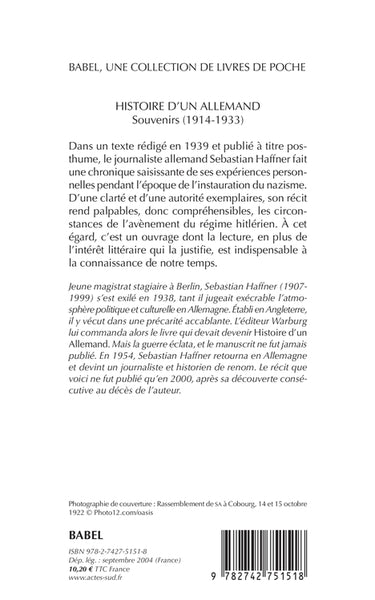 Histoire d'un Allemand
