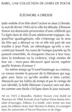 Eléonore à Dresde NE