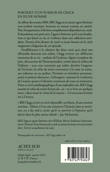 Portrait d'un fumeur de crack en jeune homme