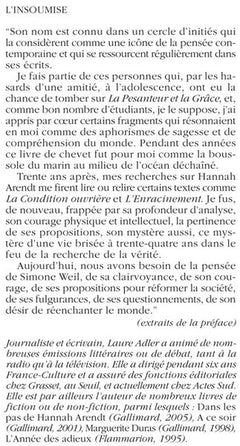 Simone Weil l'insoumise